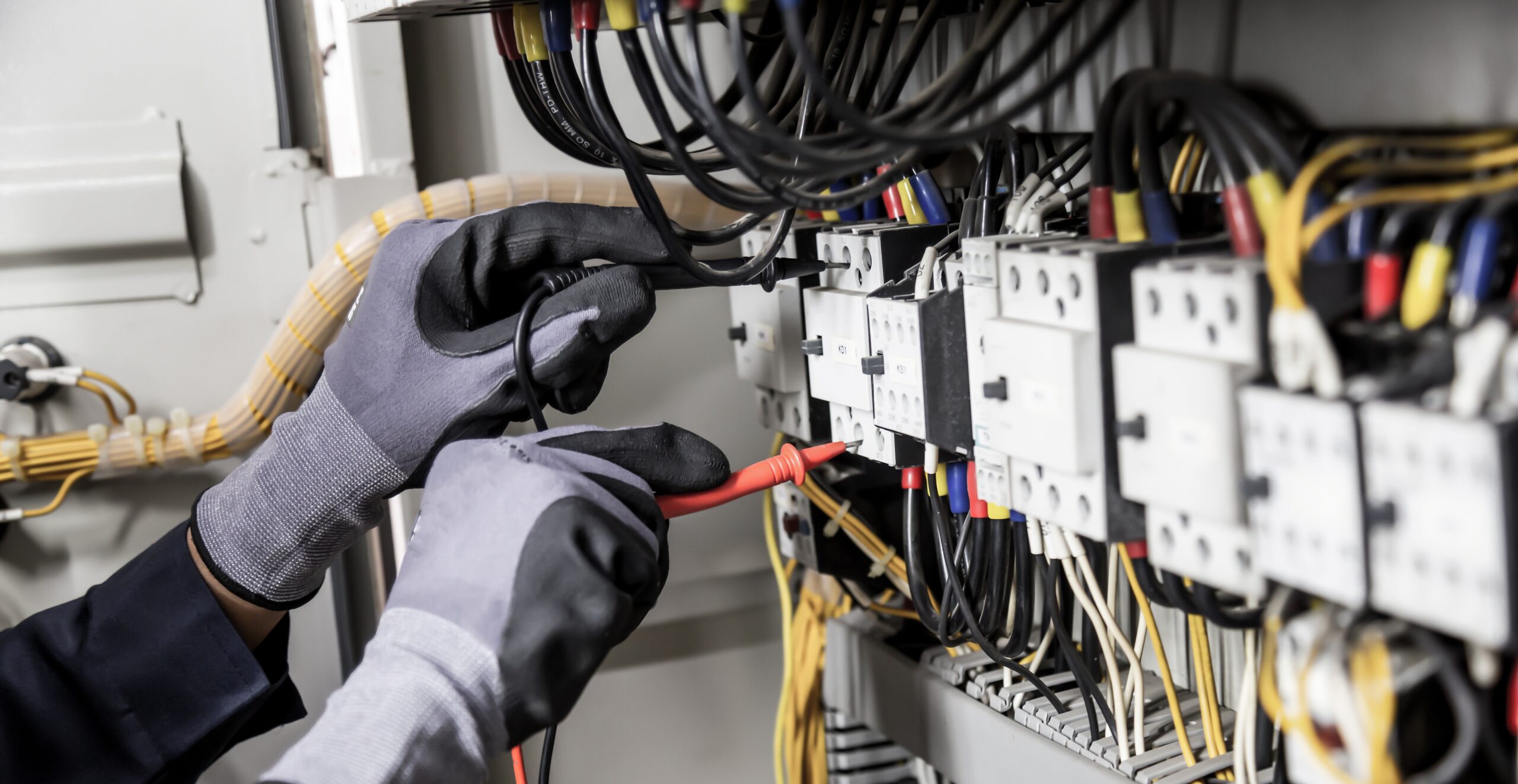 Electrician,Engineer,Tests,Electrical,Installations,And,Wires,On,Relay,Protection